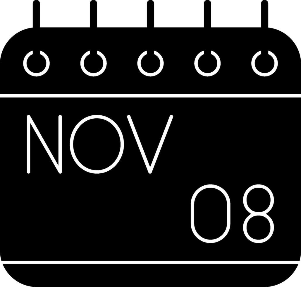 November Glyph Icon vector