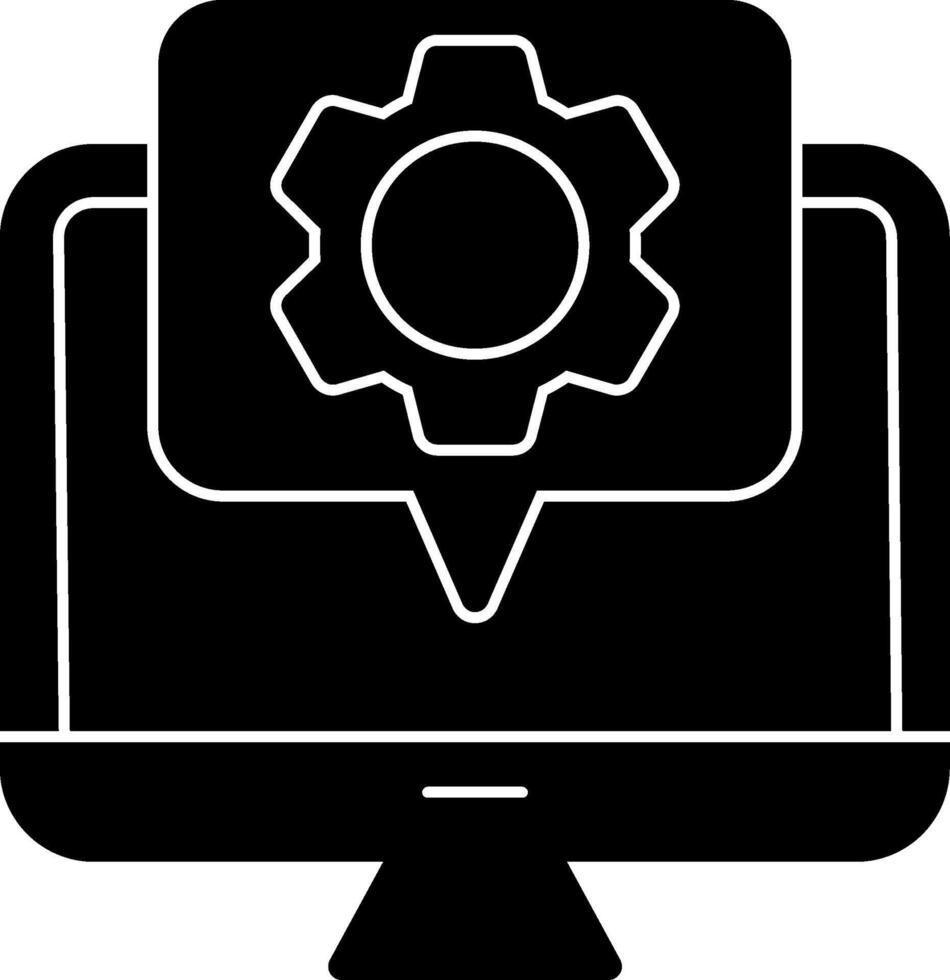 Web Development Glyph Icon vector