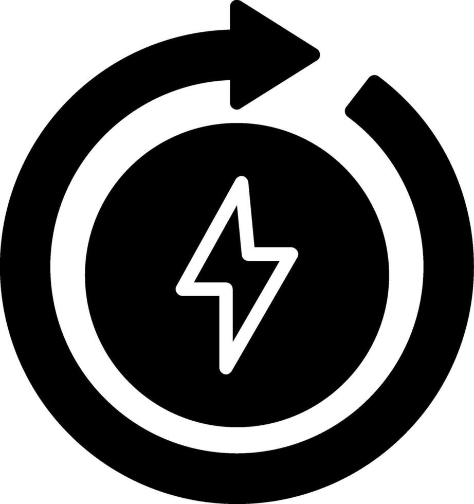 Renewable Energy Glyph Icon vector