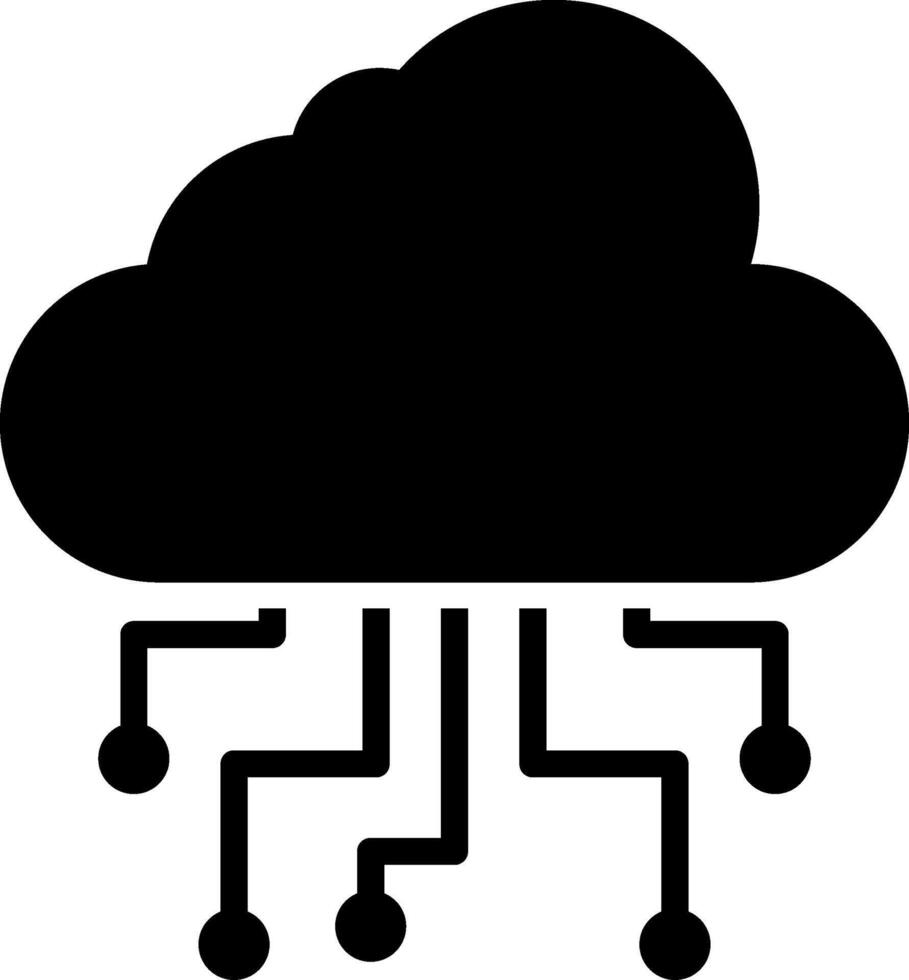 Cloud Computing Glyph Icon vector