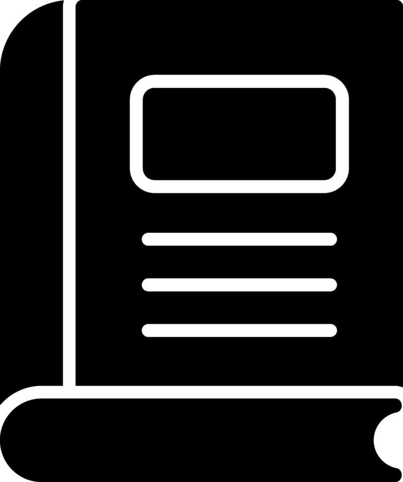 Book Glyph Icon vector
