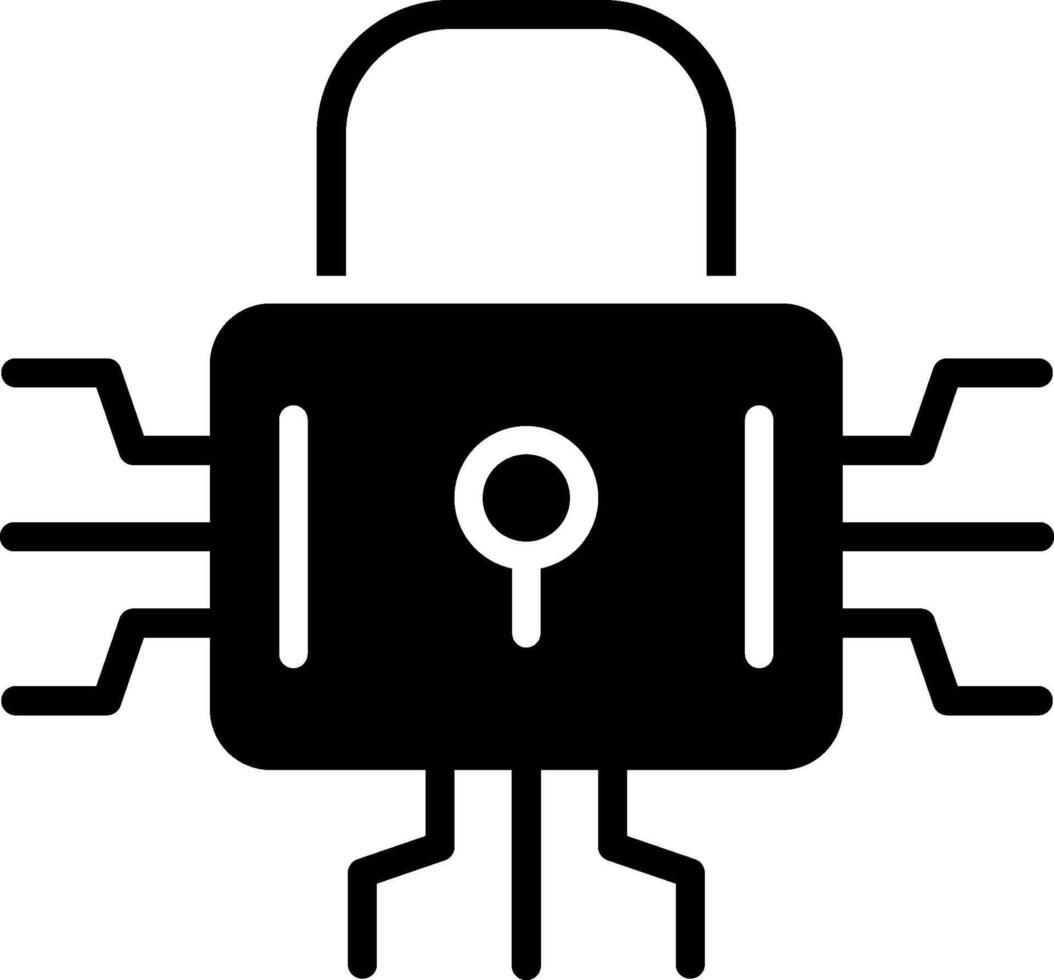 Cyber Attack Glyph Icon vector