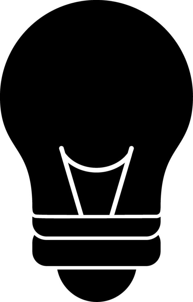 Light Bulb Glyph Icon vector