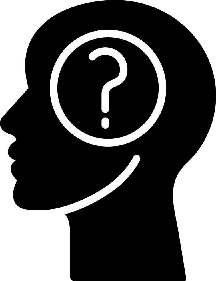 Head Glyph Icon vector