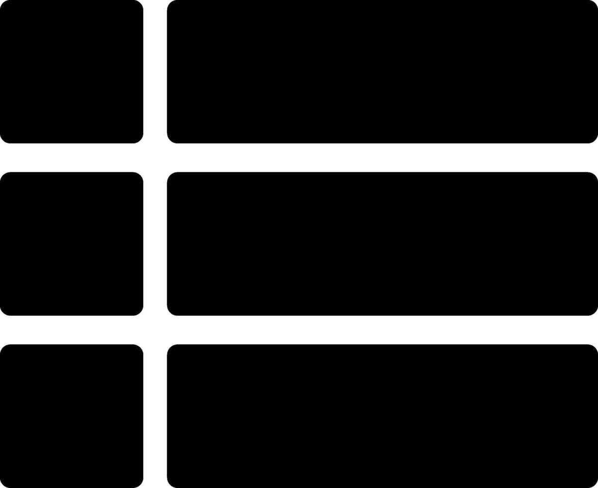 Menu Glyph Icon vector