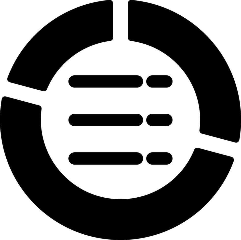 Pie Chart Glyph Icon vector