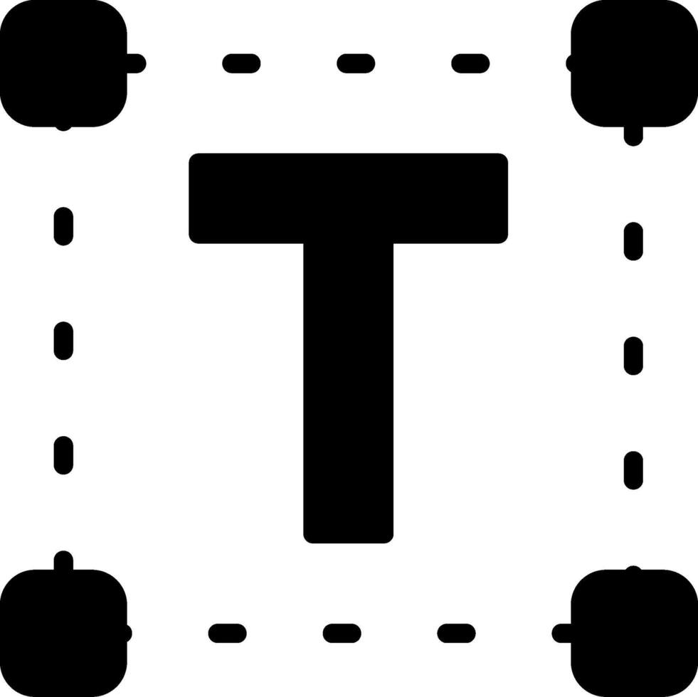 Text Glyph Icon vector