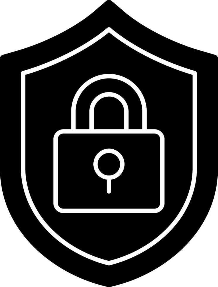 Cyber Security Glyph Icon vector