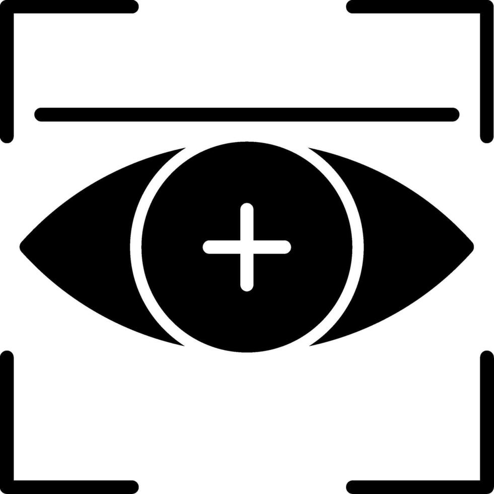 Eye Scan Glyph Icon vector