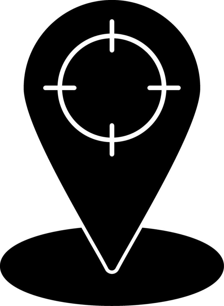 Location Marker Glyph Icon vector