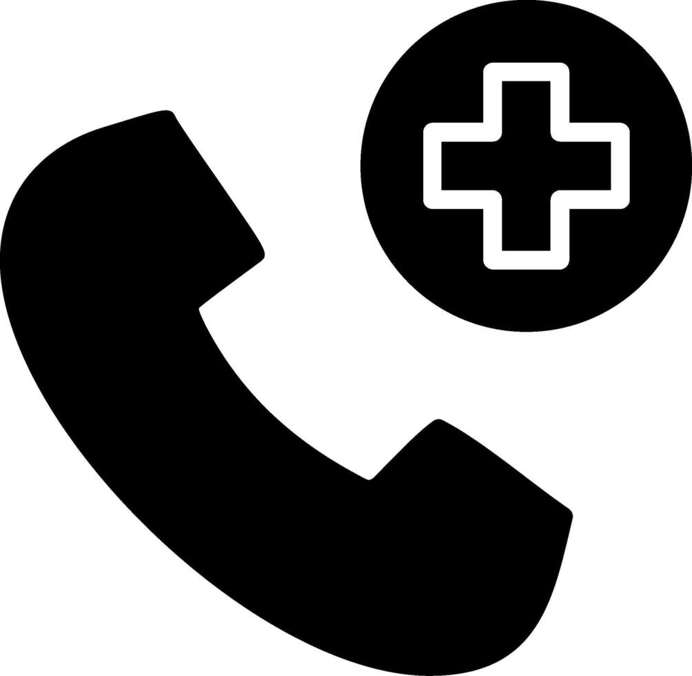 Emergency Call Glyph Icon vector
