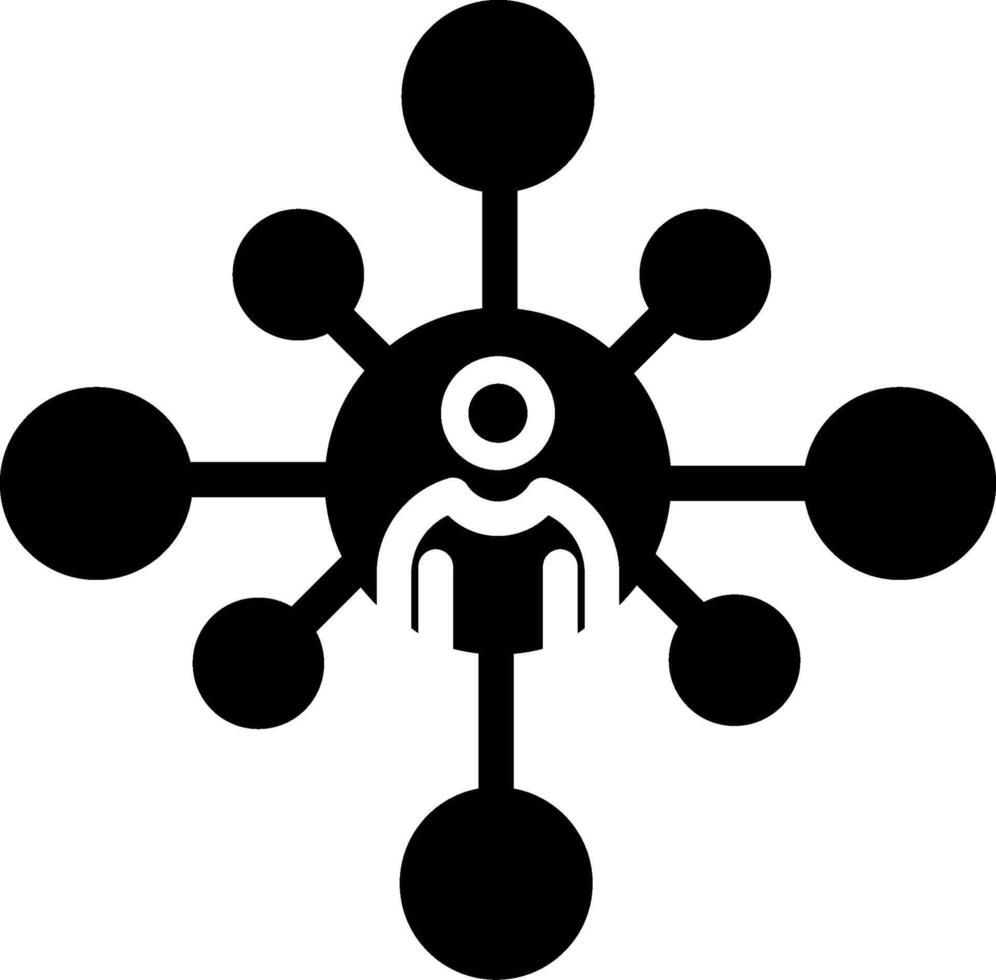 Networking Glyph Icon vector