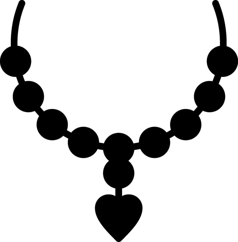 Necklace Glyph Icon vector