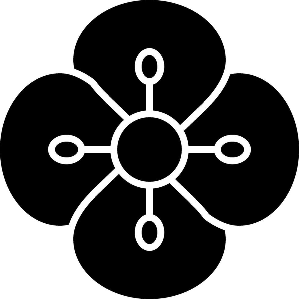 Poppy Glyph Icon vector