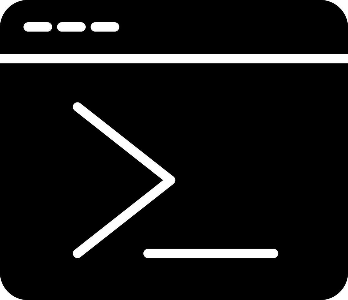 terminal Glyph Icon vector