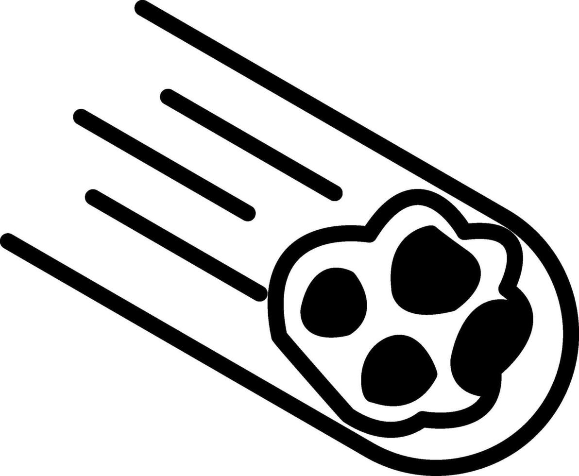 Meteorites Glyph Icon vector