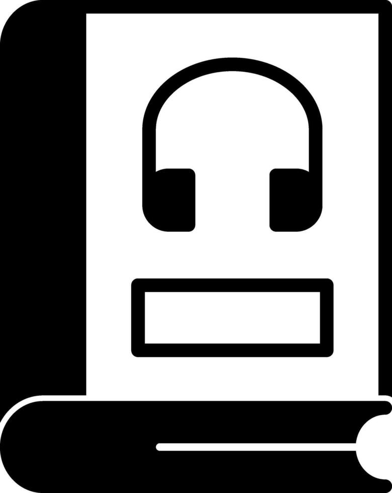 Audio Book Glyph Icon vector