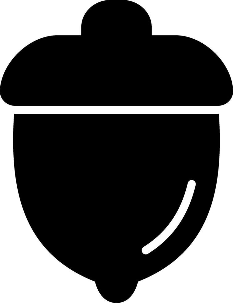 Acorn Glyph Icon vector