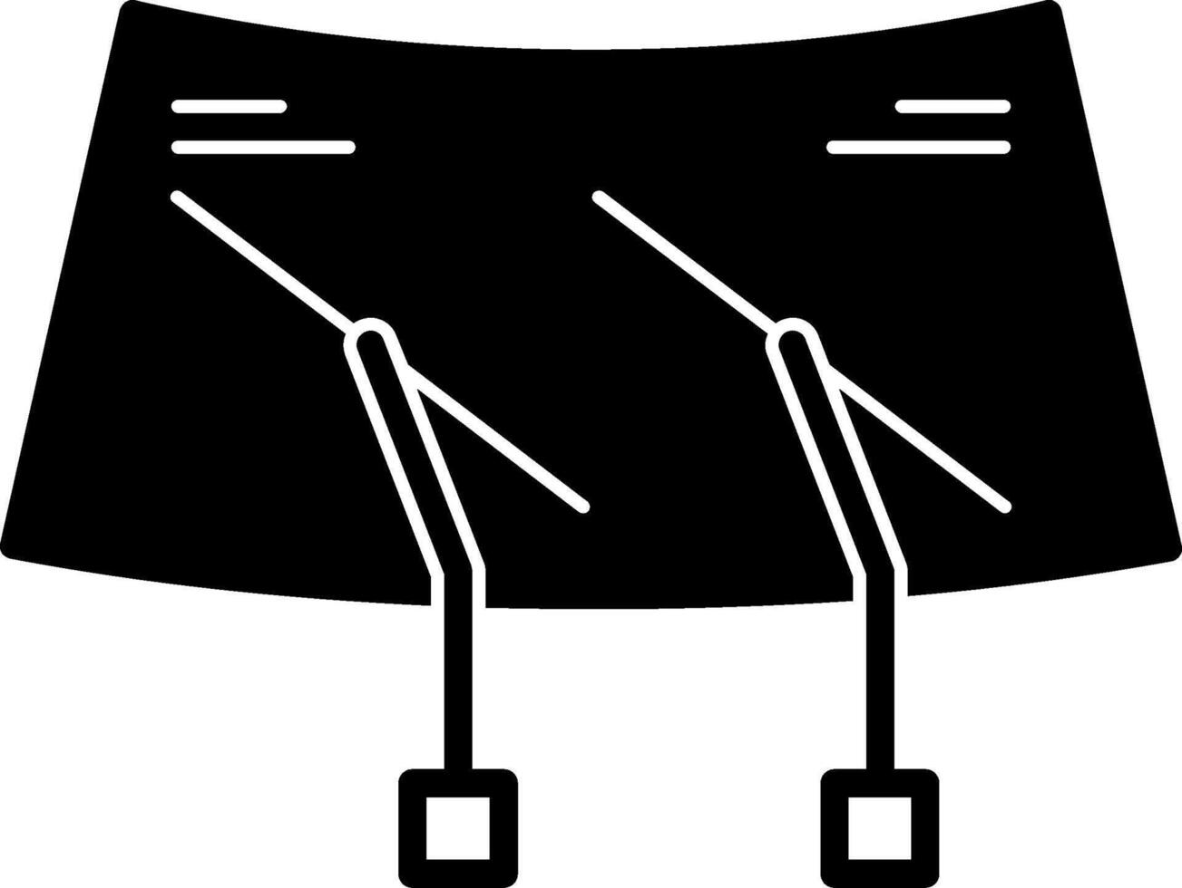 Windscreen Glyph Icon vector