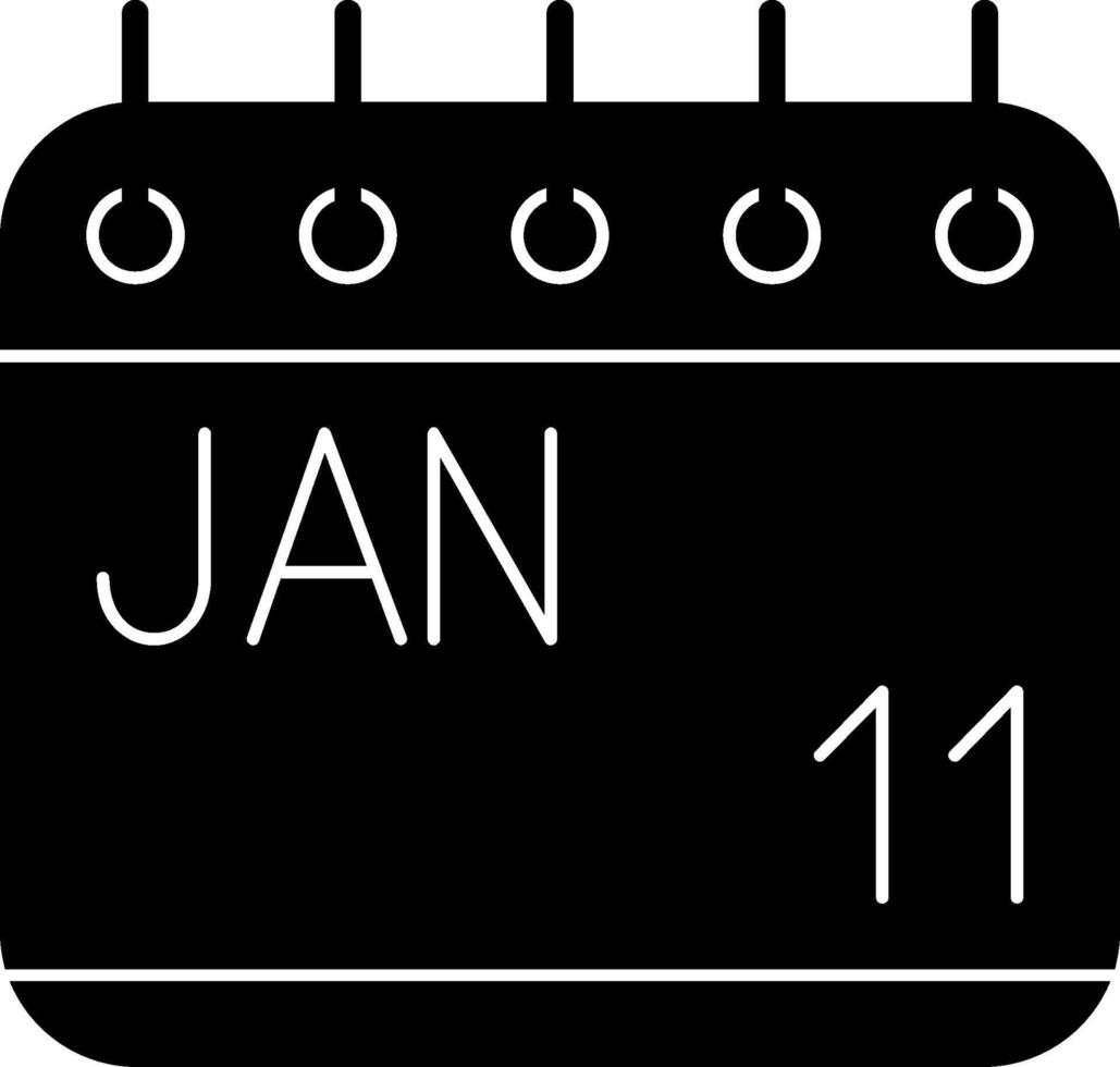 January Glyph Icon vector