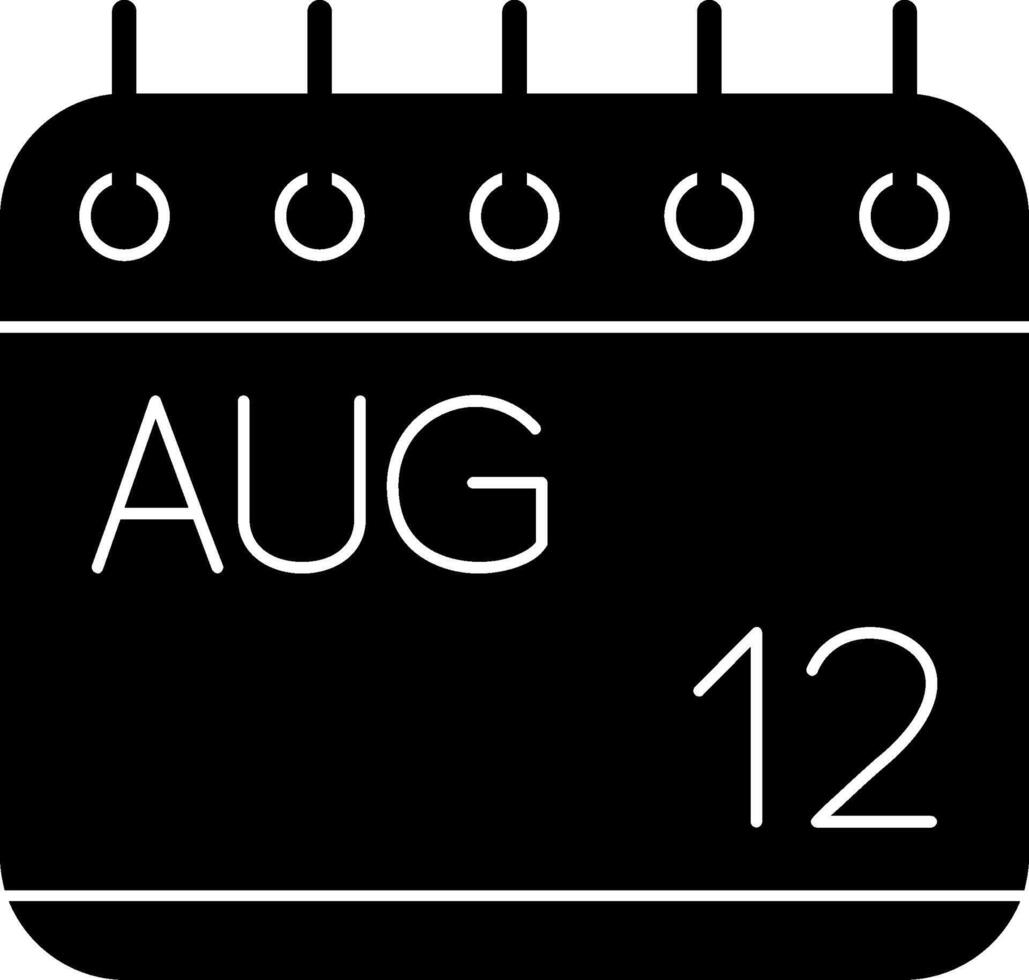 August Glyph Icon vector