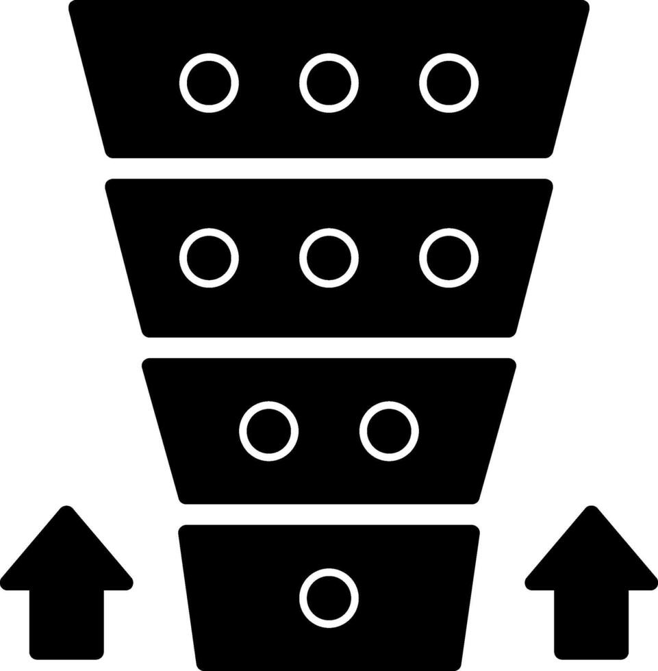 Funnel Chart Glyph Icon vector