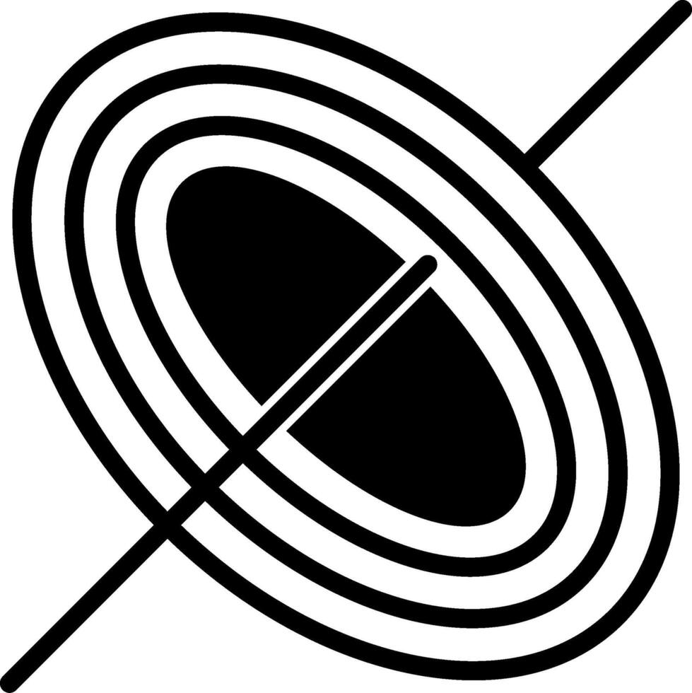 Black Hole Glyph Icon vector