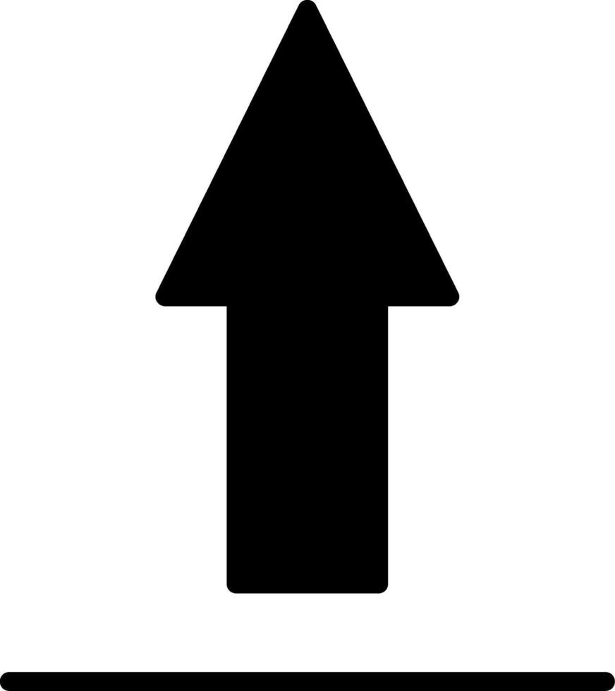 Up Sign Glyph Icon vector