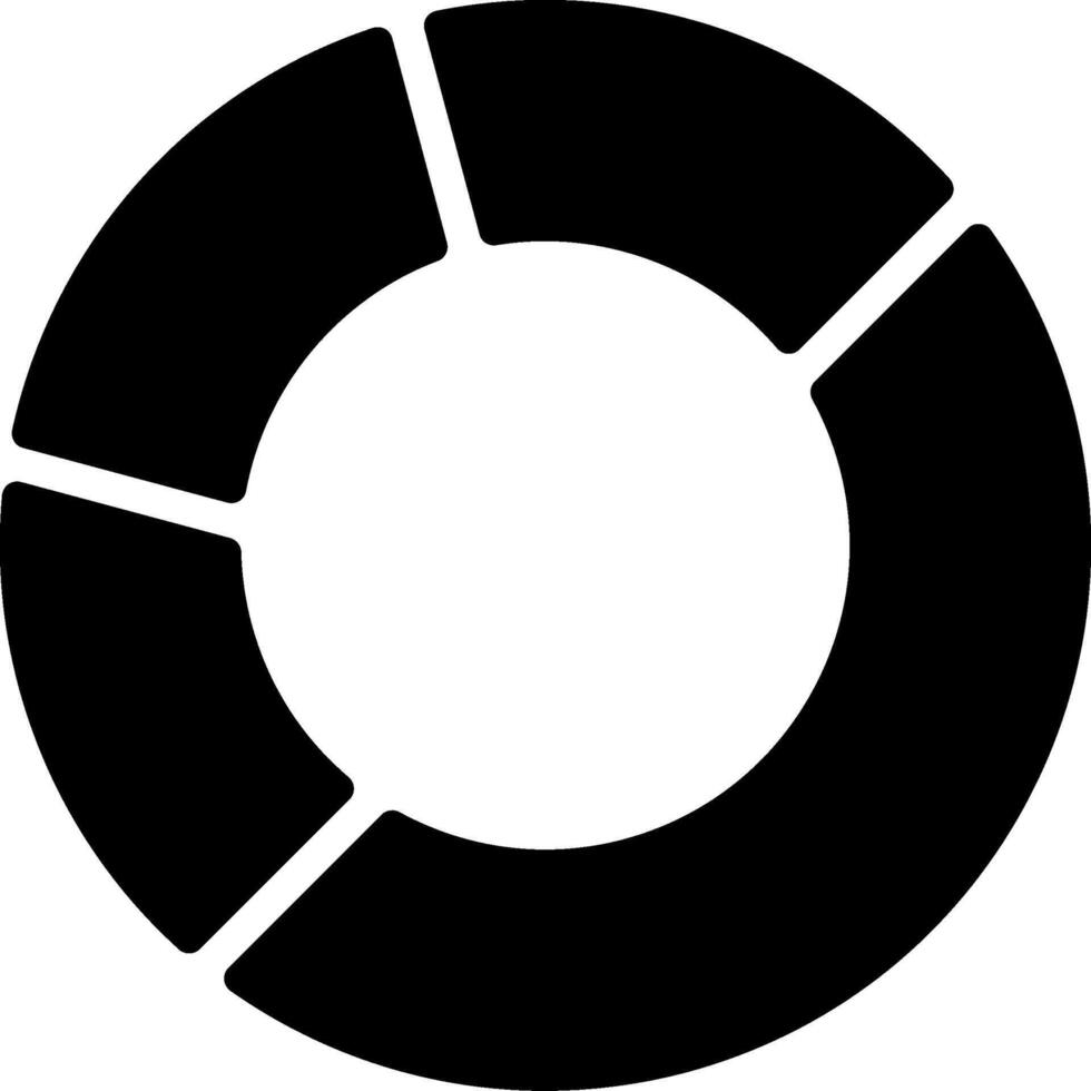 Pie Chart Glyph Icon vector