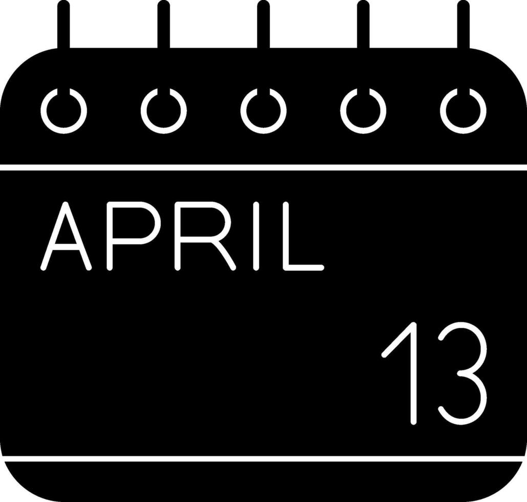 April Glyph Icon vector