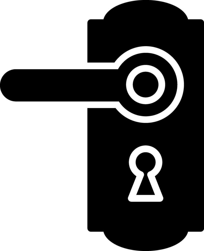 Door Knob Glyph Icon vector