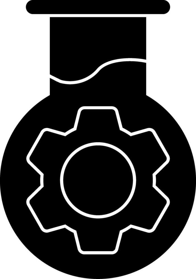 Test Tube Glyph Icon vector