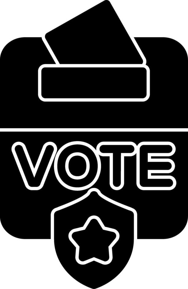 Voting Box Glyph Icon vector