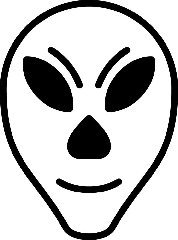 Alien Glyph Icon vector