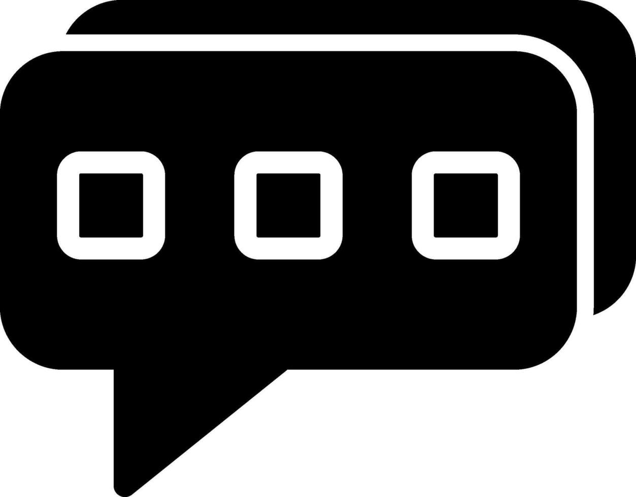 Chat Glyph Icon vector