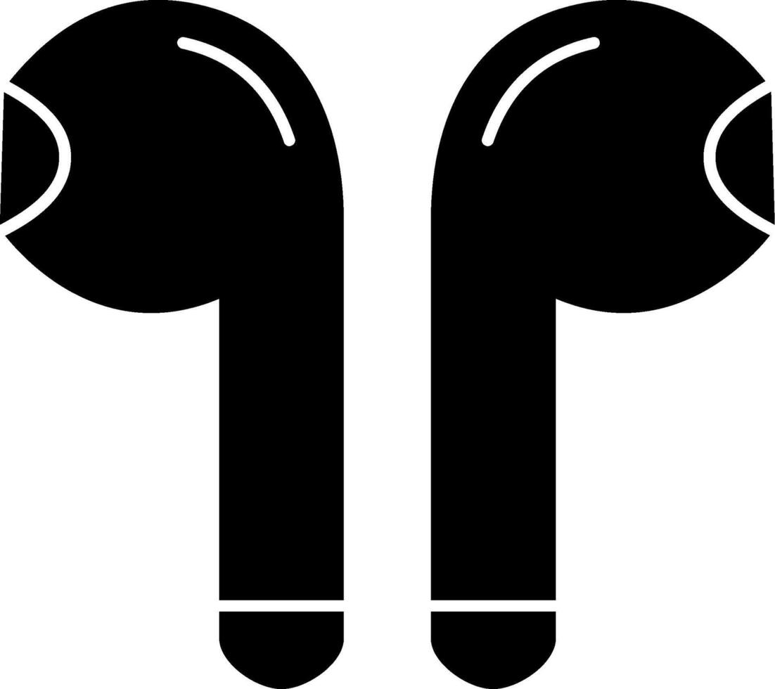Earbuds Glyph Icon vector