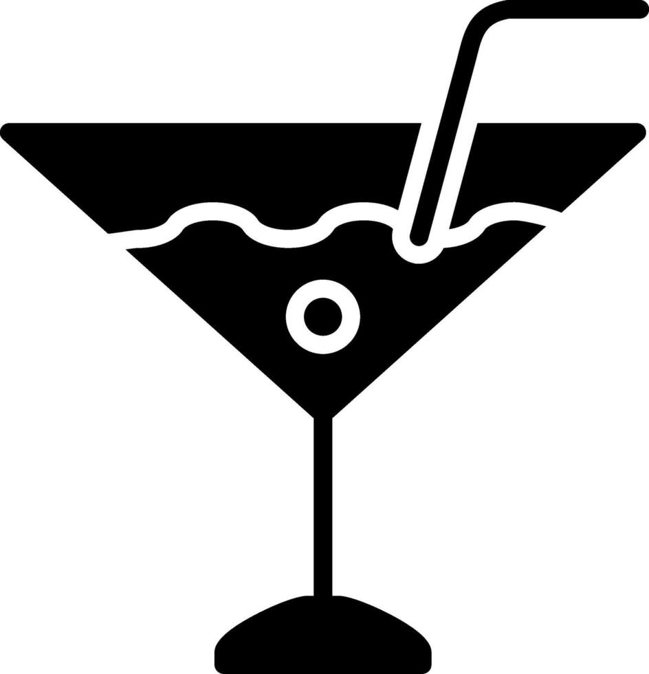 Martini Glyph Icon vector