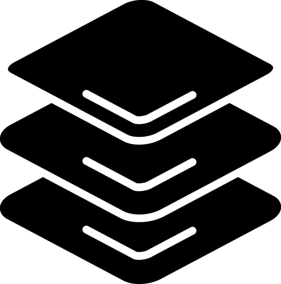 Layers Glyph Icon vector