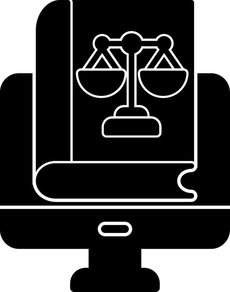 Online Book Glyph Icon vector