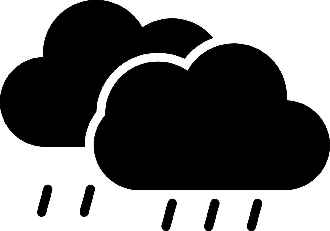 Rainy Glyph Icon vector