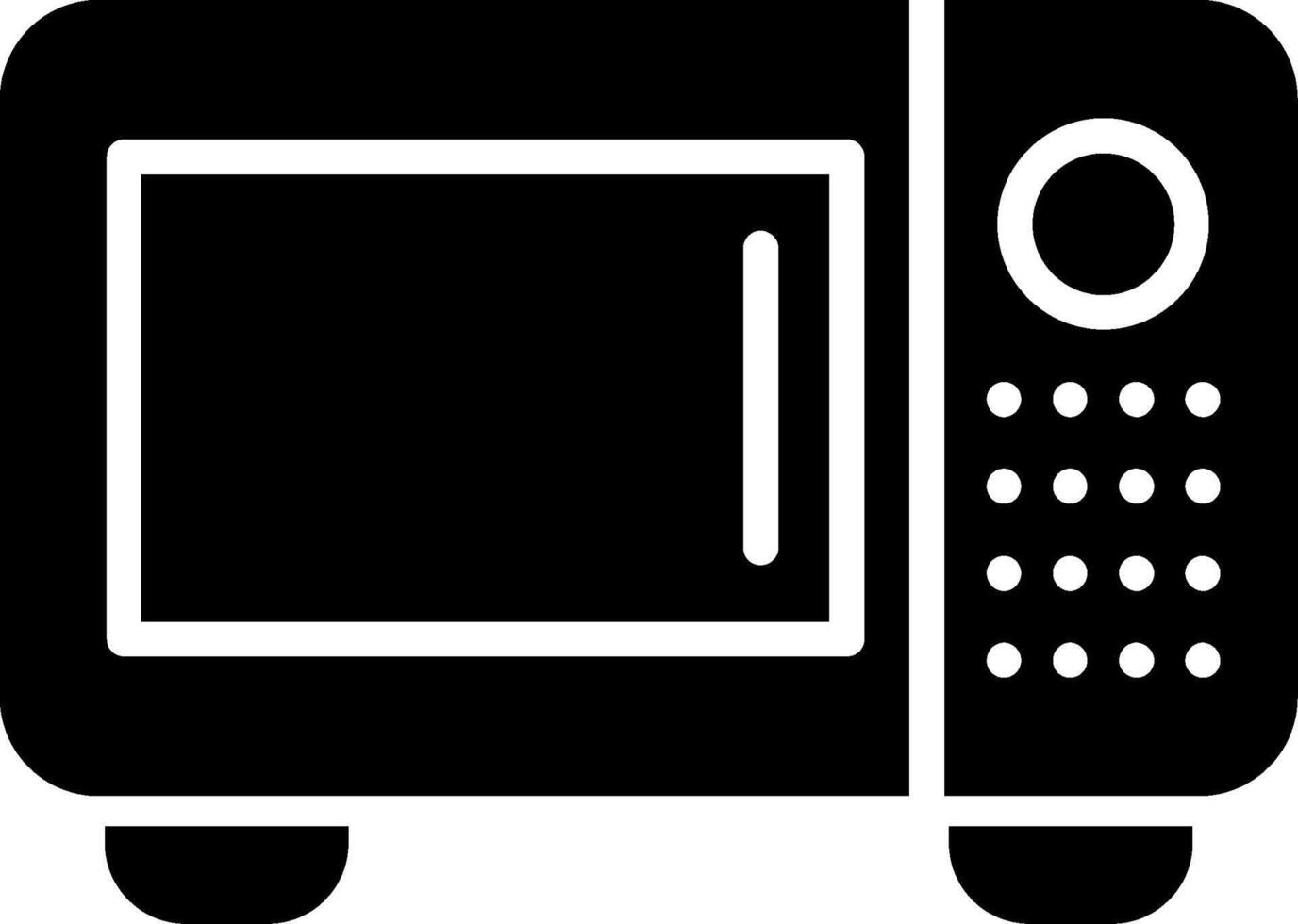 Microwave Glyph Icon vector