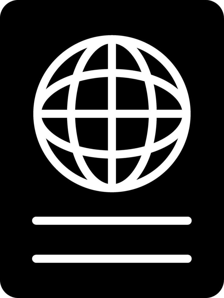 Passport Glyph Icon vector