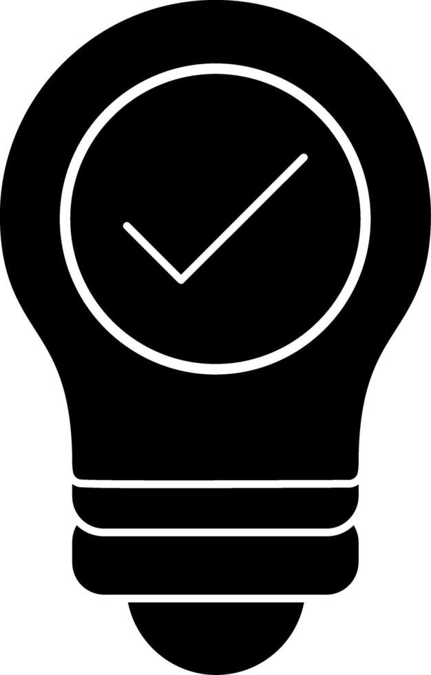 Light Bulb Glyph Icon vector