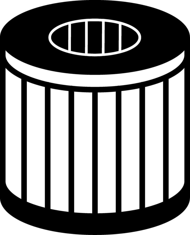 Oil Filter Glyph Icon vector