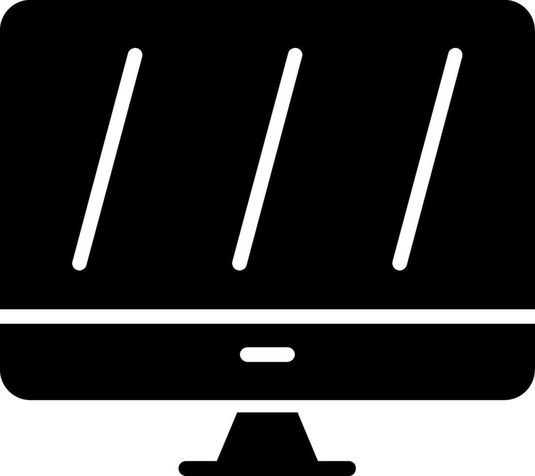Computer Glyph Icon vector