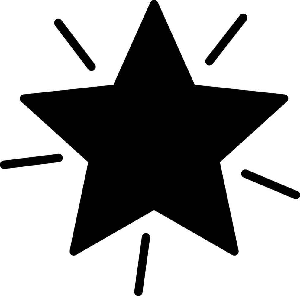 Star Glyph Icon vector