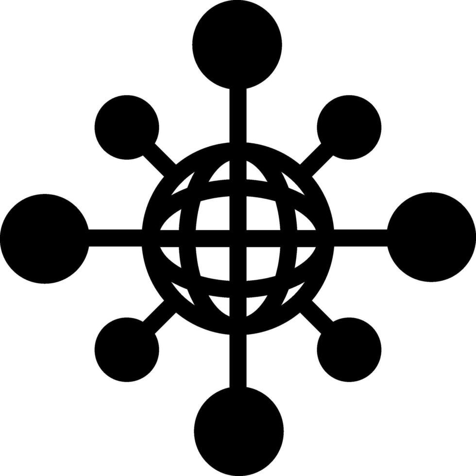 Worldwide Glyph Icon vector