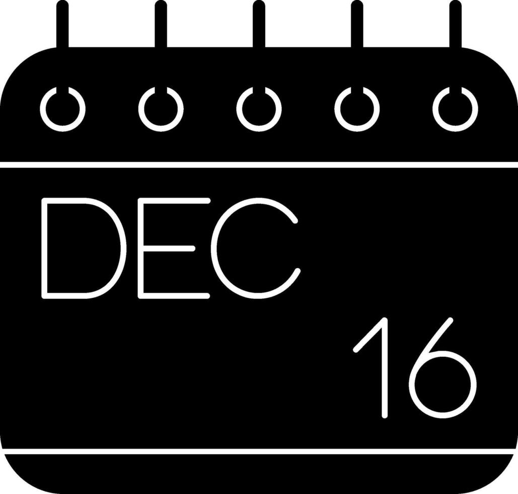 December Glyph Icon vector
