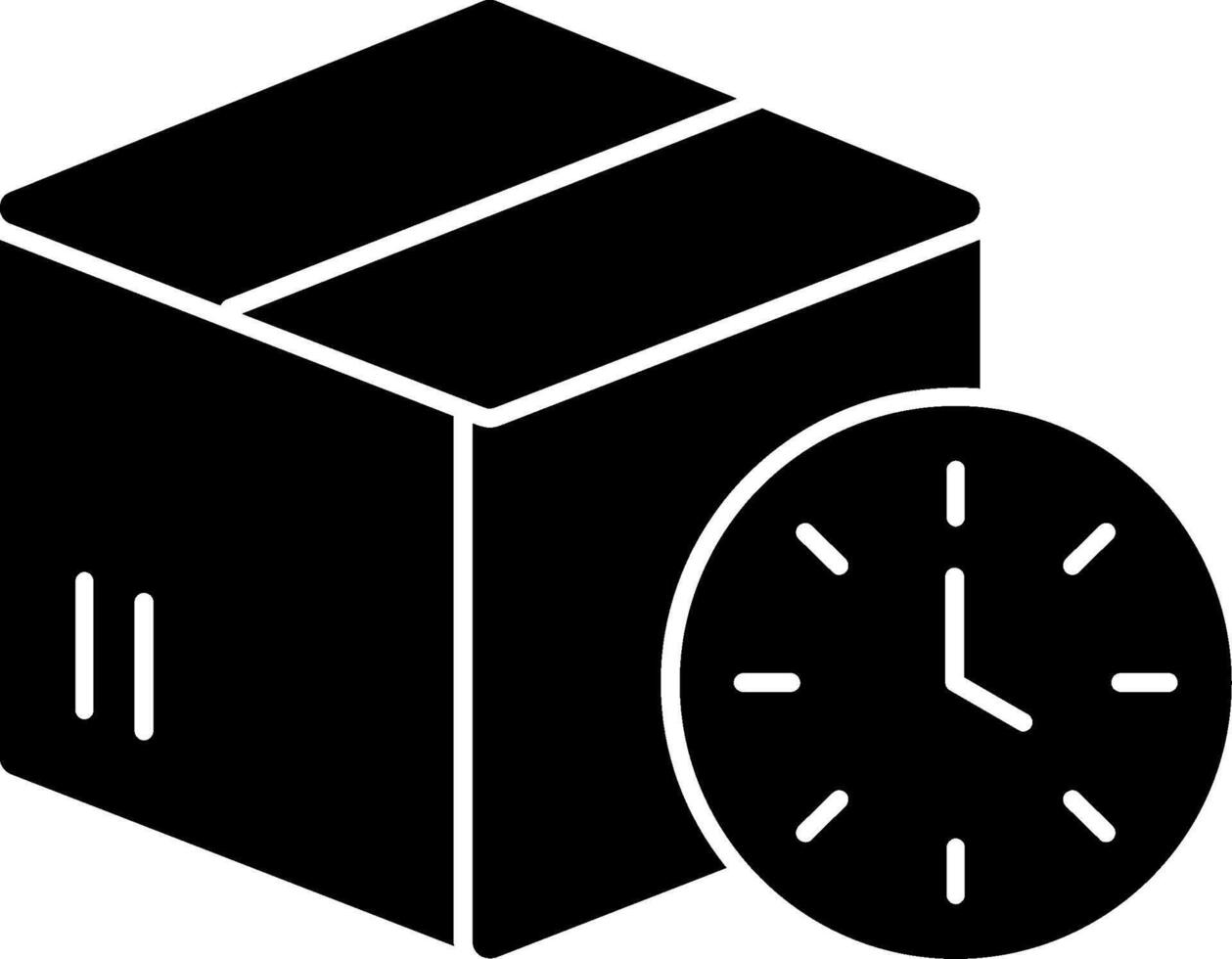 Delivery Time Glyph Icon vector