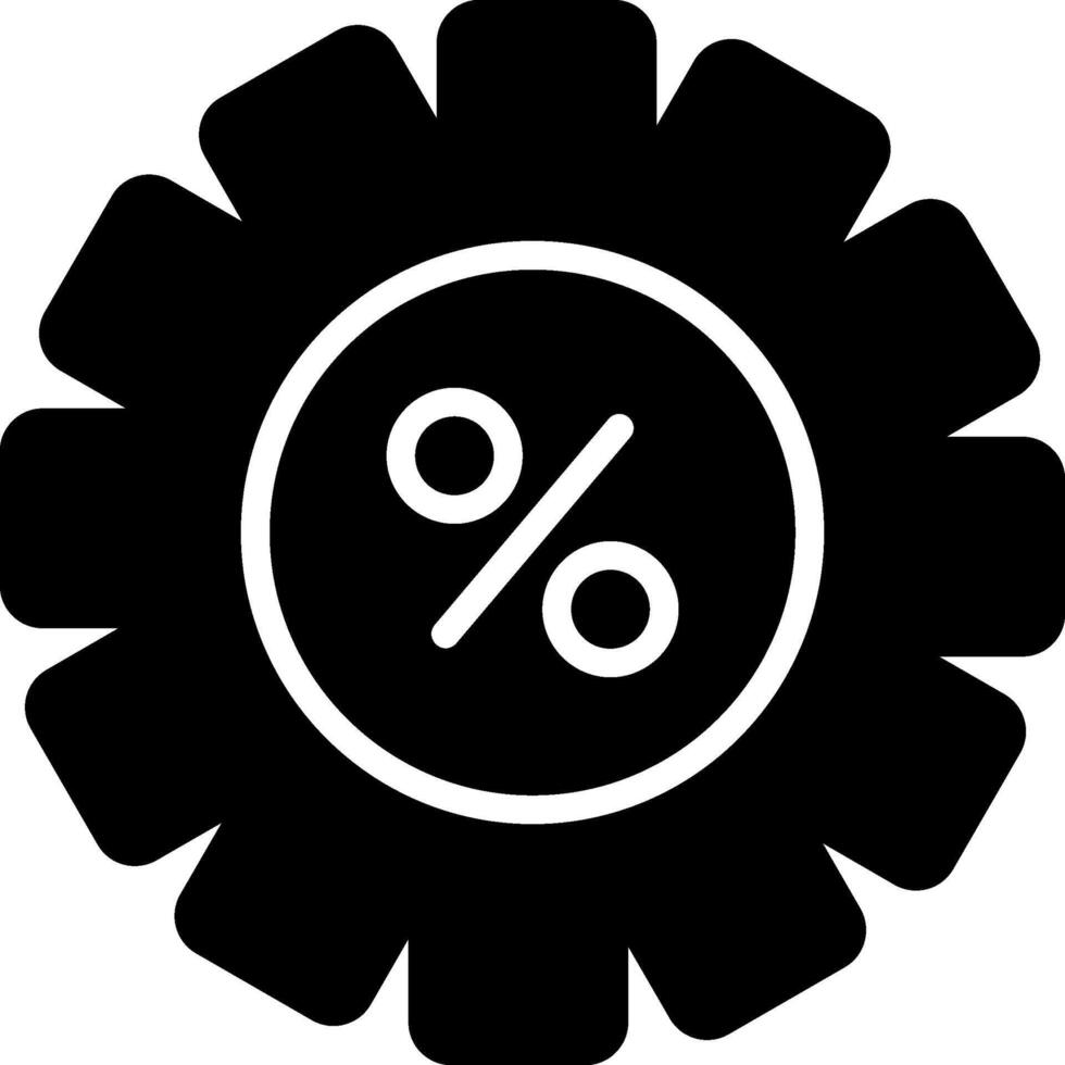 Setting Glyph Icon vector